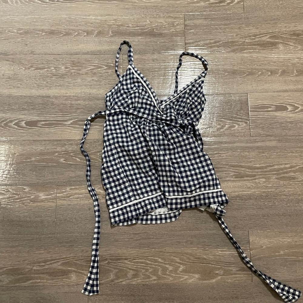 Levi’s gingham tank top tie small Levis Levi s